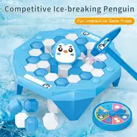 Penguin Ice-Breaking Game ABS Hand-Eye Coordination Puzzle Challenge Portable Desktop Toy Parent-Child Interactive Board Games 2