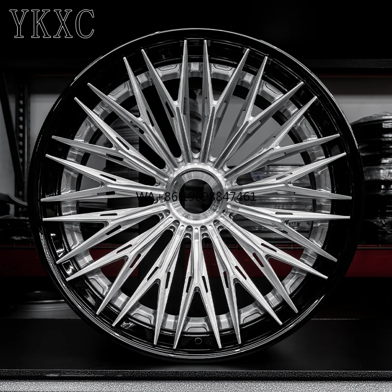 Nueva llanta cromada forjada a medida en 18, 20, 22, 21, 23 y 24 pulgadas 5x120, 5x114.3, 5x127 para personalización de alta gama y lujo.