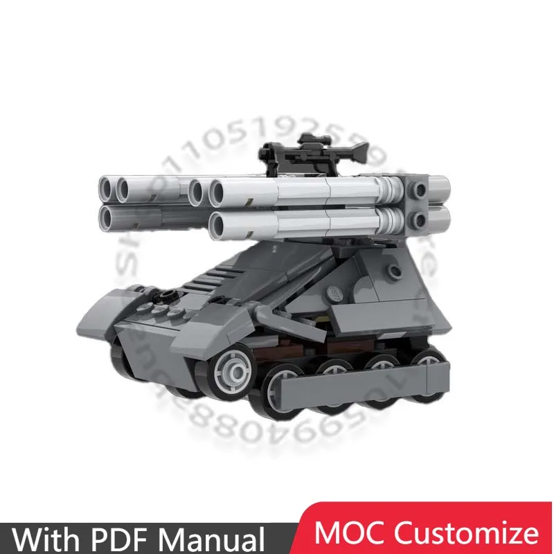 

205 PCS War series M50 Ontos MOC Customize Modular Building Block Creative Design Simple Popular Model DIY Boy Assembly Toy Gift