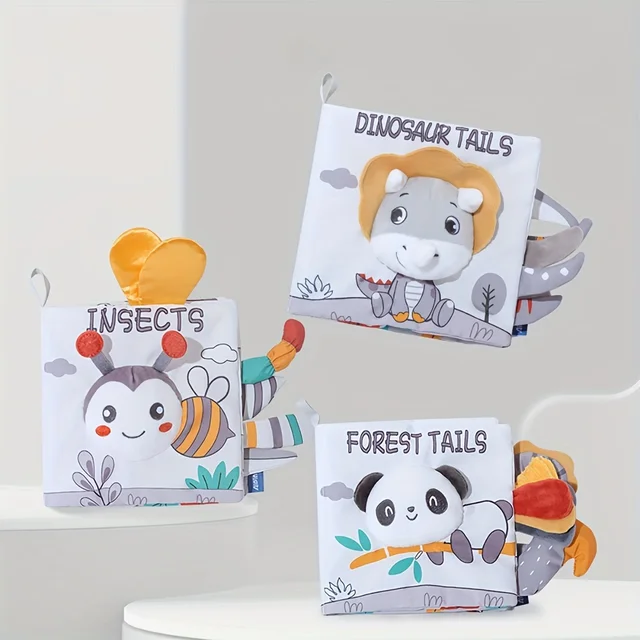 Miękkie książki dla niemowląt Zabawki 3D Touch and Feel Crinkle Cloth Books Niemowlęta Niemowlęta Dzieci Touch and Feel Crinkle dla niemowląt Prezenty dla maluchów