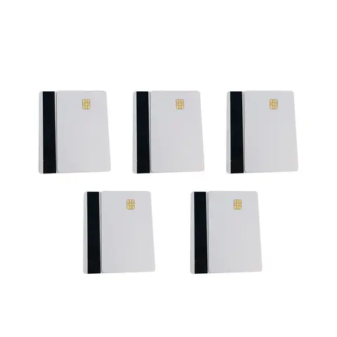 10Pack 85.6 X 54 X 0.76mm Blank PVC Smart Cards Sle4442 Chip W/ Magnetic Strip Hico 3-track Mag Strip Sublimation Printing