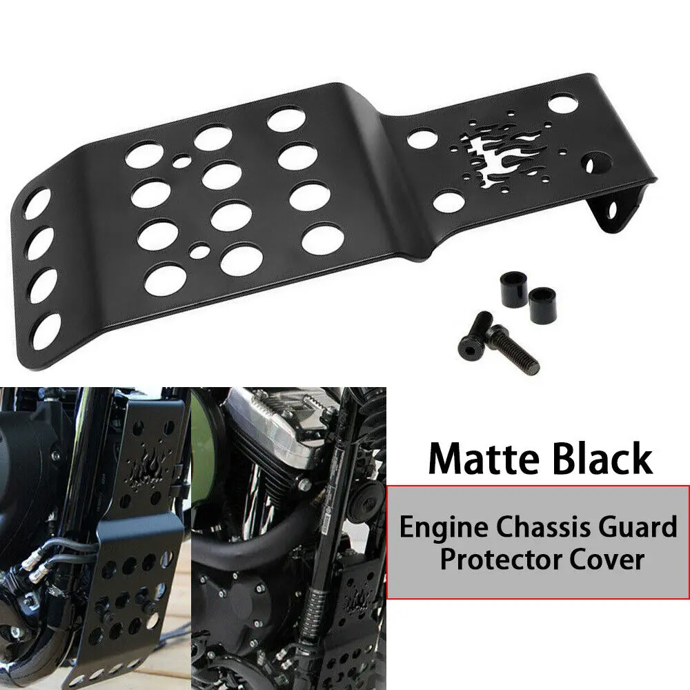 

Motorcycle Matte Black Front Skid Plate Engine Chassis Guard Protector For Harley Sportster Iron XL 883 1200 48 72