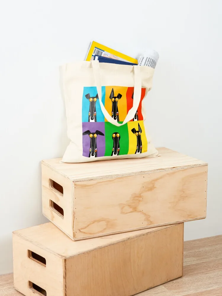 Greyhound Semaphore Tote Bag Cloth bag foldable reusable bag Canvas shoulder Gift