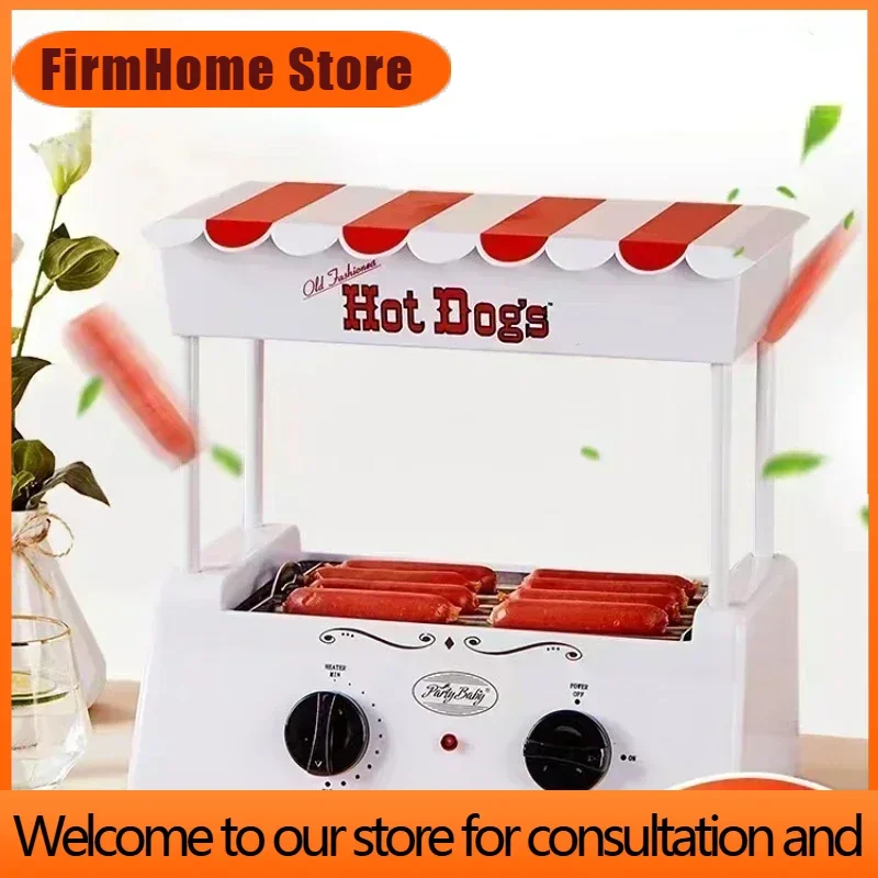 FirmHome Storenew Multifunction Roast Sausage Machine Small Grilled Sausage Machine Hot Dog Machine Hot Dog Cart Steamed Vermi