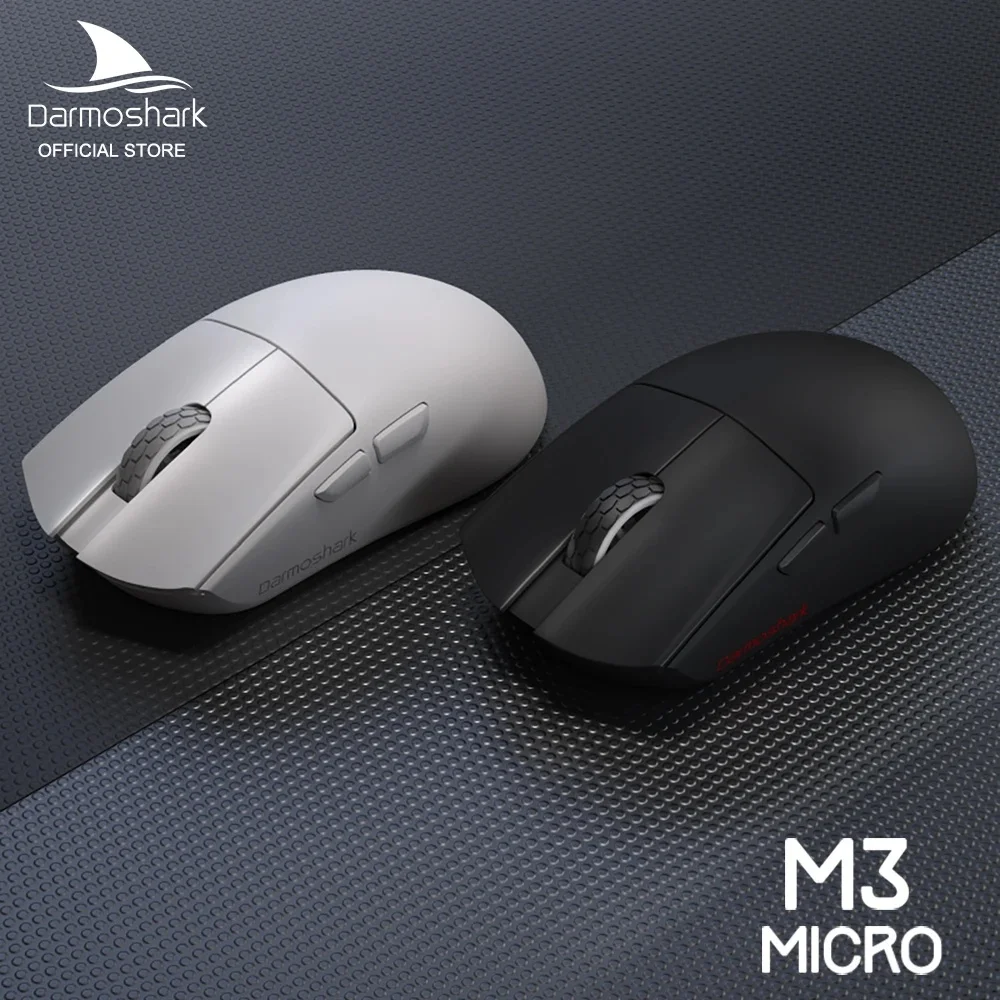 Imagem -02 - Darmoshark m3 Micro Mouse para Jogos 8k sem Fio Bluetooth Mouse para Jogos 26000dpi Pam3395 Nórdico N52840 Ttc Computador de Escritório Notebook