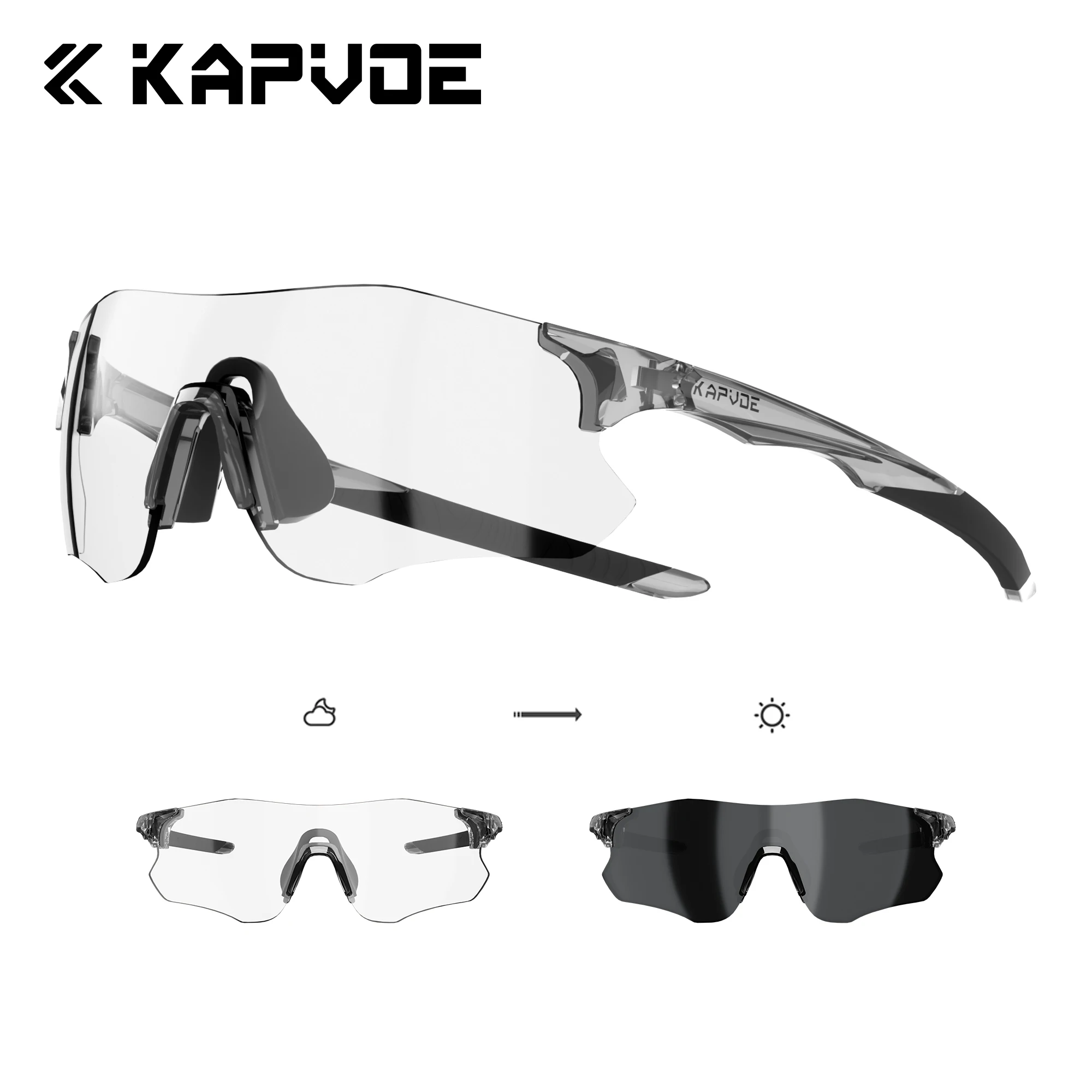 AliExpress kapvoe Kapvoe Photochromic Running Sunglasses Purple Outdoor Sports Bike Marathon Cycling Glasses Mountain Bicycle Goggles Eyewear