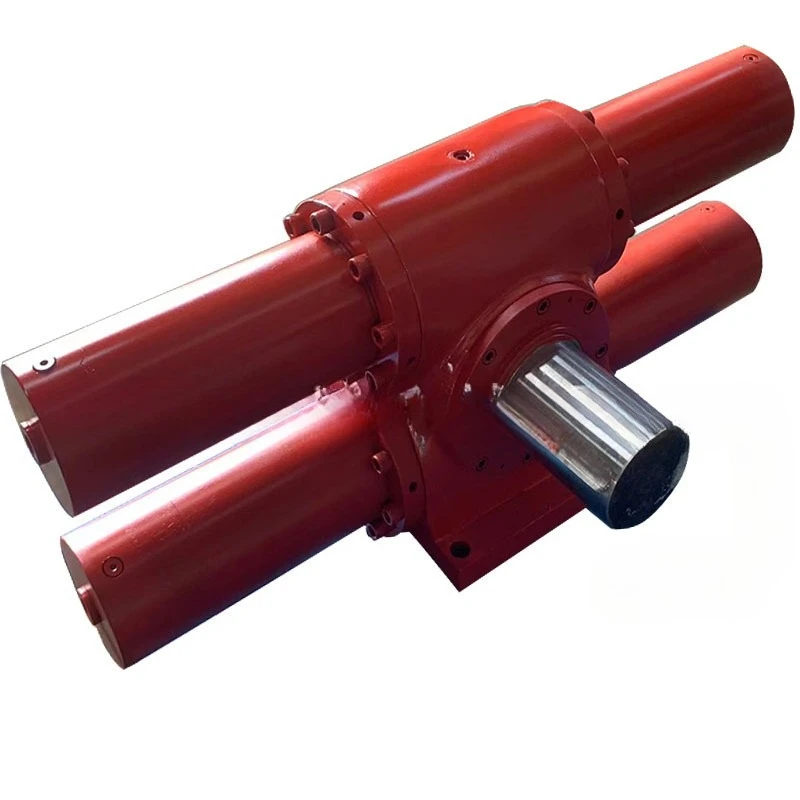 

Moving hydraulic, rack and pinion swing flip cylinder, swing cylinder