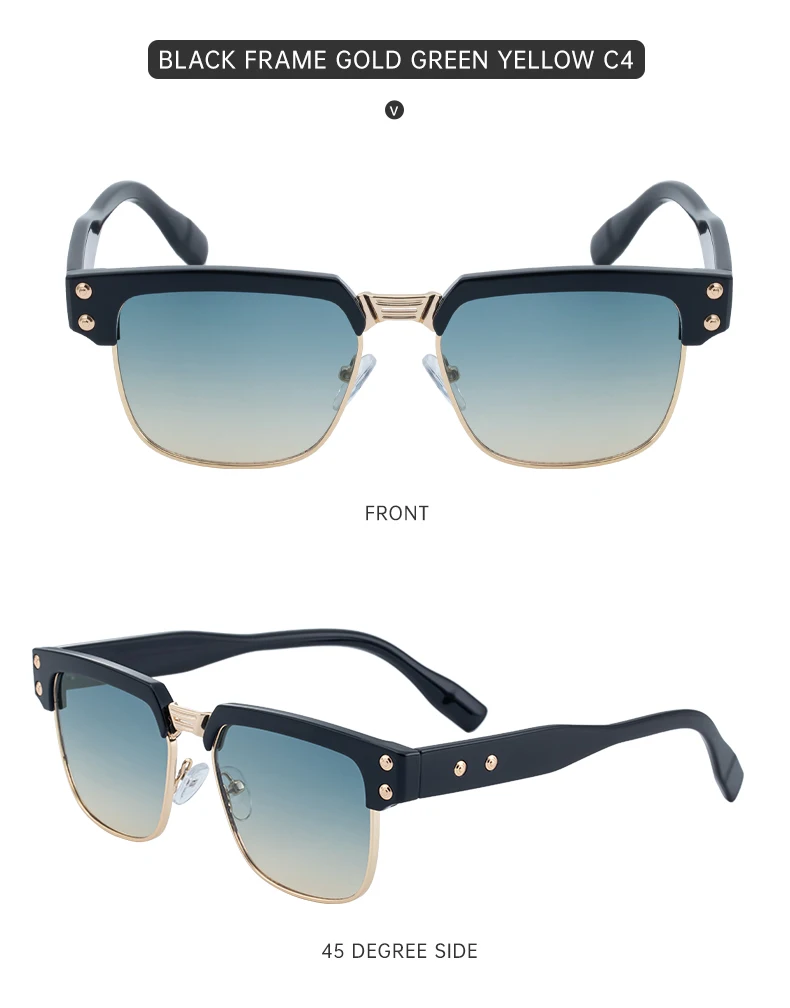 Steampunk Polarisierte Quadratische Sonnenbrille für Herren 2026 Luxusmarke Vintage Punk Metall Outdoor UV400 Sonnenbrillen Klassische Fahrbrillen – Detail 15