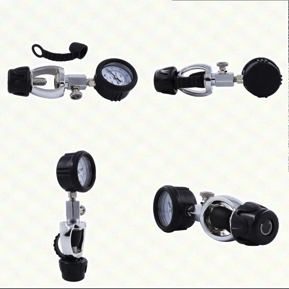 Diving Equipment Pressure Gauge 5000 PSI with Clear Analog and Electroplated Copper Body for Reliable Performance