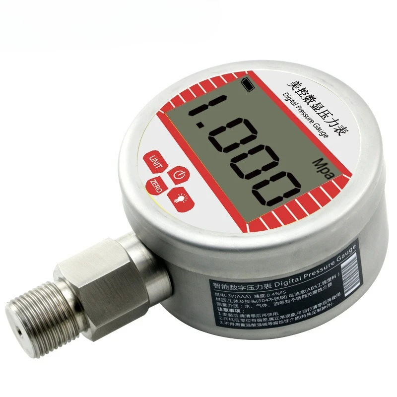 Medidor de pressão digital inteligente de alta precisão, óleo e gás de água a vácuo negativo alimentado por bateria