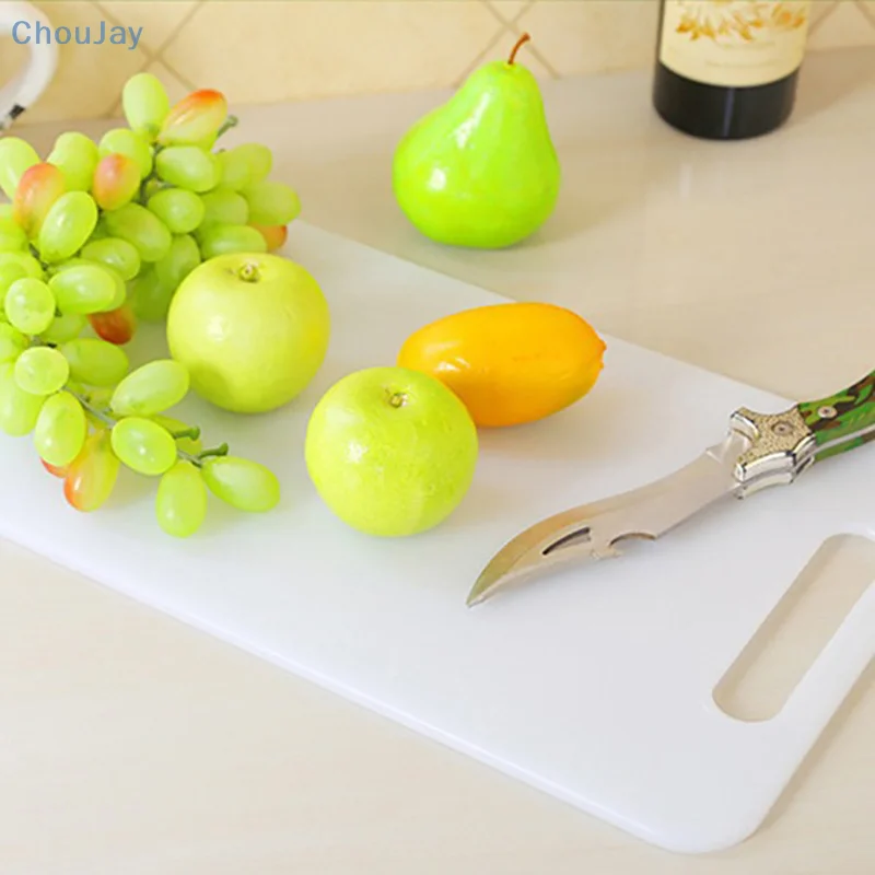 Placa de cortar de plástico resistente, antiderrapante, placa de corte de alimentos, quadrado, material plástico pe, suprimentos de cozinha, preparação de alimentos