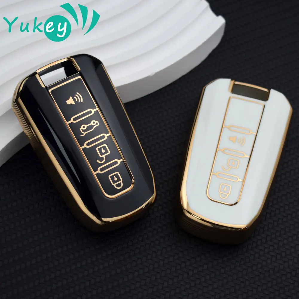 New TPU Key Case for Ssangyong Korando C Rexton W Car Key Cover 3 4 Button Remote Ssang Yong Key Cover Keychain Accessories