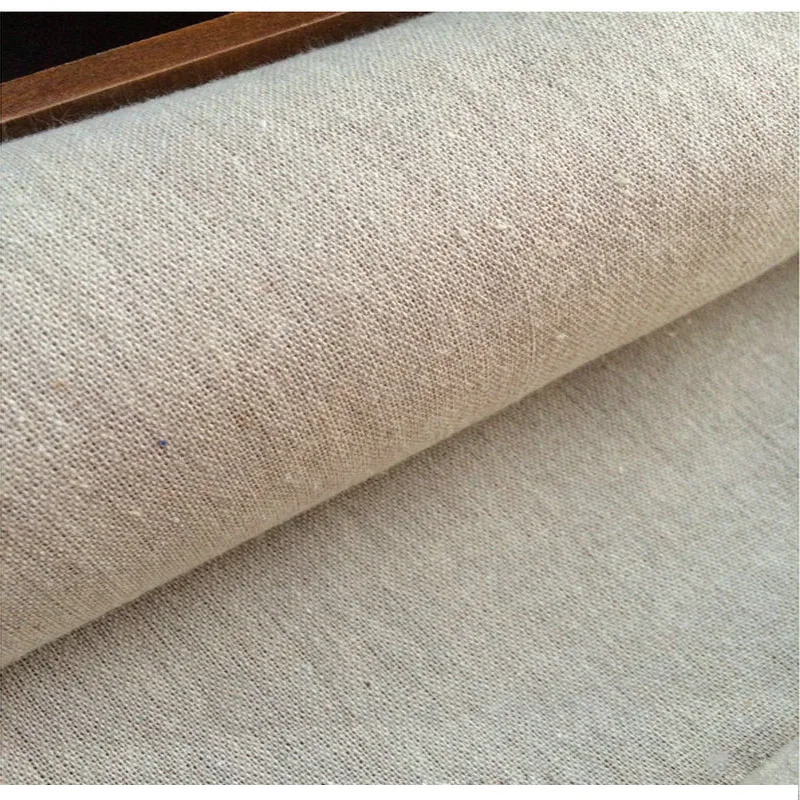 Vintage Patchwork Painting Hemp Cotton Linen Fabric, Burlap Sewing Textile, Quilting Tilda DIY Organic Fabric Crafts