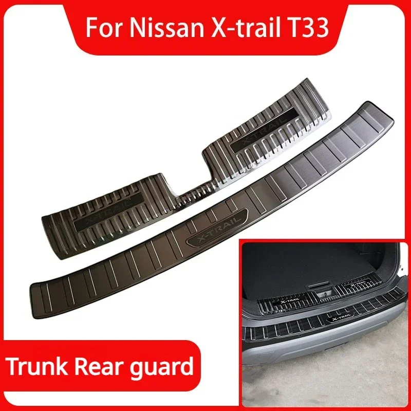 

Hivotd Rear Bumper Cover Trunk Sill Plate Guard Car Accessories Stainless Steel Protector Parts For Nissan X-trail T33 2021 2022