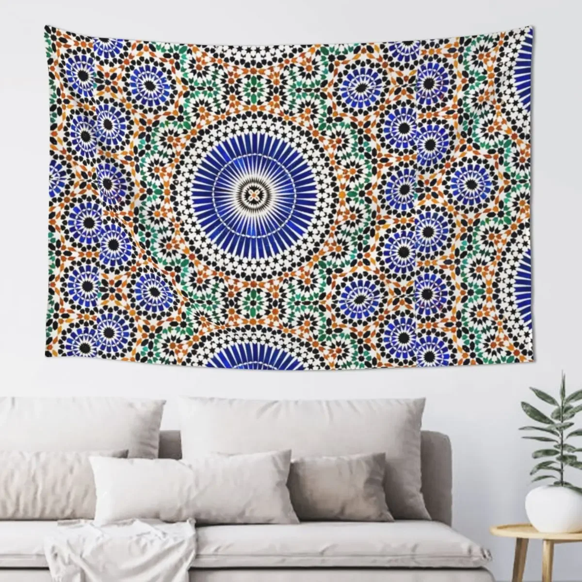 

COLORFUL ORIENTAL MOSAIC TRENDING MOROCCAN ZELLIGE TOP Tapestry Wall Decor Hanging Decorations For Room Bedroom Deco Tapestry