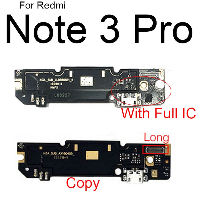 Placa de carga USB para Xiaomi Redmi Note 3 Pro Note 4 4X Pro, placa de base de carga USB, puerto USB, piezas de reparación de cable flexible