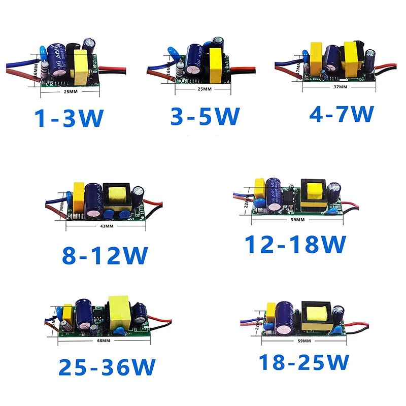 LED سائق 300mA مجلس 1-3 واط 5 واط 4-7 واط 8-12 واط 12-18 واط 18-25 واط 25-36 واط LED وحدة امدادات الطاقة محولات الإضاءة DIY بها بنفسك مصباح ليد