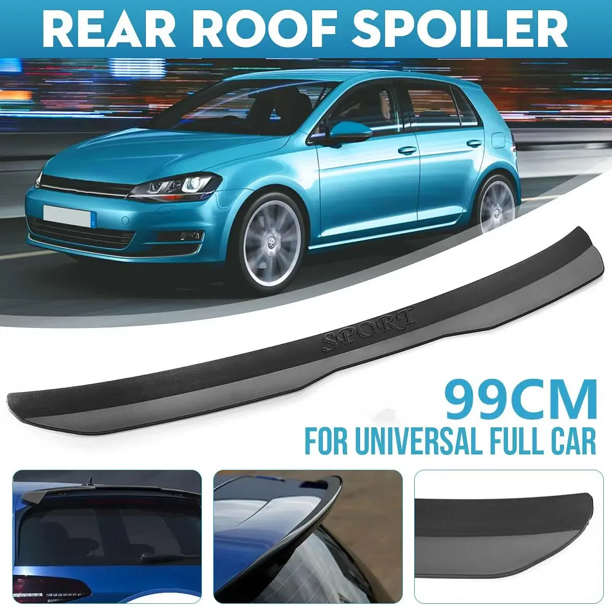 

Hatchback Rear Roof Lip Spoiler Wing Universal Car Spoiler Rear Roof Lip Spoiler Wing ABS Decoration Strips Fit Hatchback Car