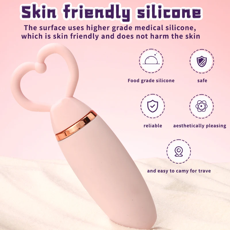 مدلك عالي التردد على شكل قلب، 8 ترددات، شحن مغناطيسي، لعبة الحلمة، لعبة الاستمناء للإناث البالغات