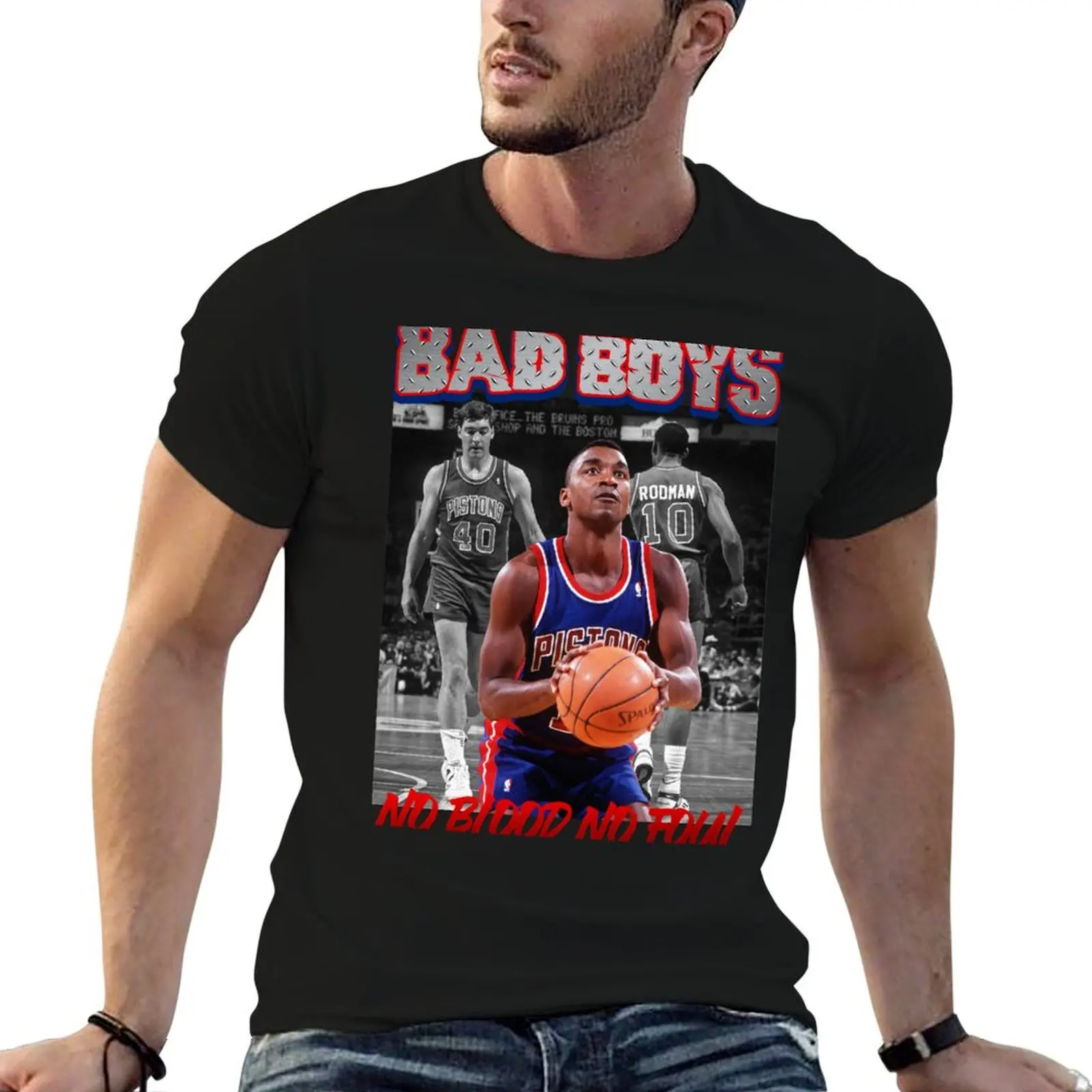 Bad Boy Pistons T-Shirt Plus Size Summer Casual T-Shirt