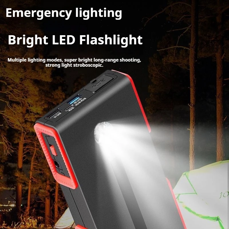 12V 6000mAh Car Jump Starter Auto Starthilfe High Power with Air Compressor Inflatable Pump Portable Power Bank