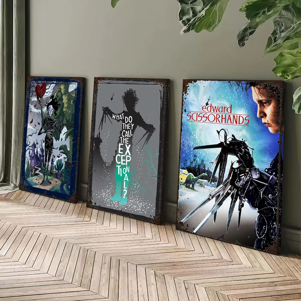 Edward Scissorhands Printing Posters Customizable Pictures Wall Art Canvas Painting for Aesthetic Room Decor Decorative Picture