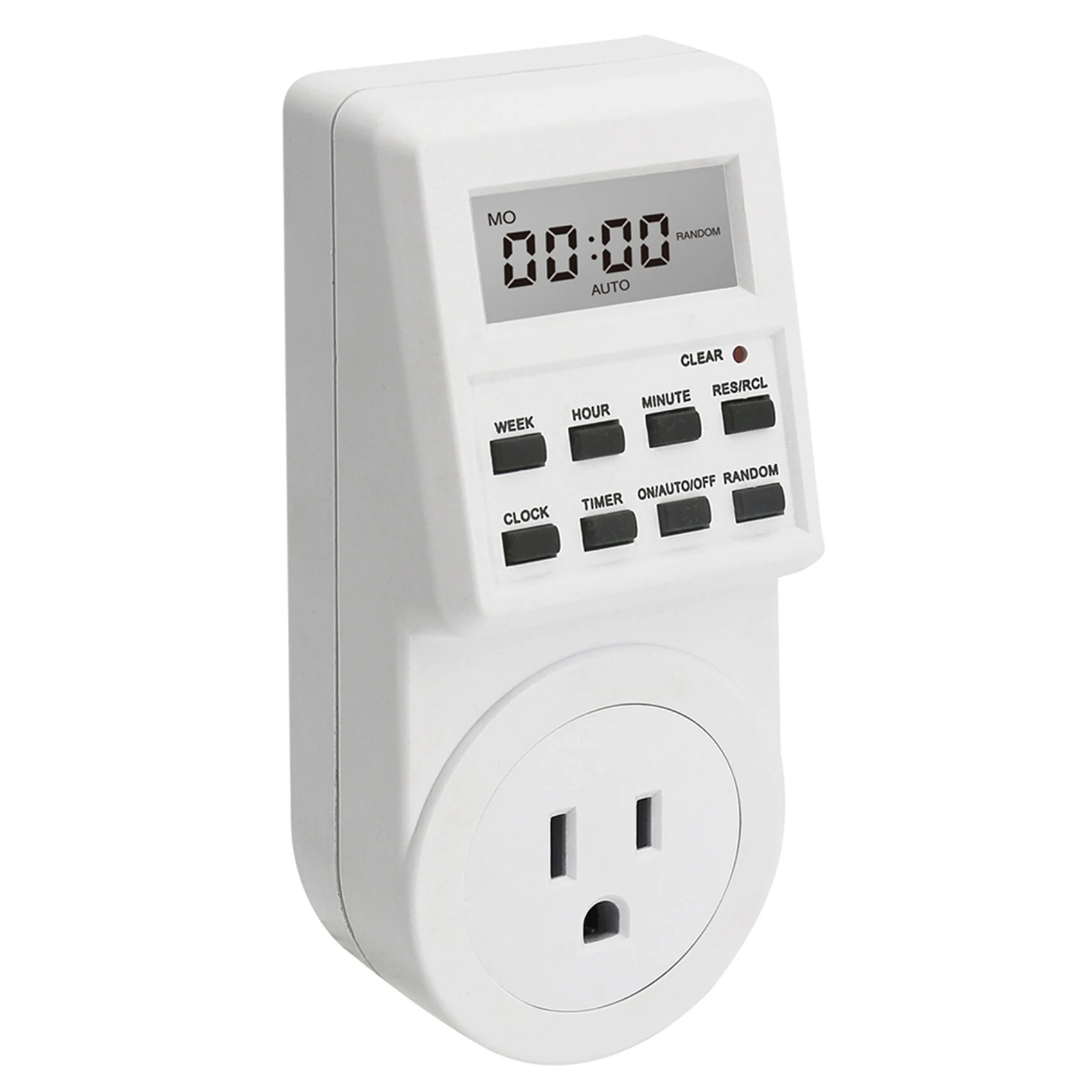 ABGG-2X Digital Electronic Timer Switch Socket US Switch Socket 120V-60Hz 24 Hour Programmable Timing Socket US Plug