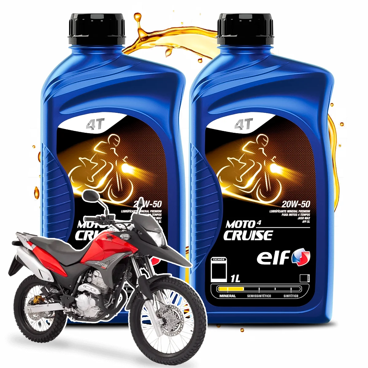 Honda Xre Oil Exchange 300 Elf Mineral 20w-50 Cruise