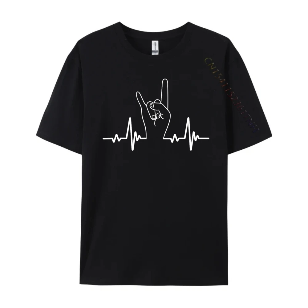 Hand Sign Heartbeat And Roll Streetwear Printed T-Shirt Shirts T-Shirt Printed T Shirts For Men Natural Streetwear Letter