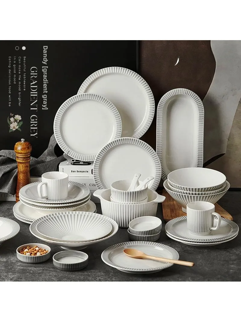 

Современная простая чаша Cerc, дневник под глазурью, цветная фарфоровая тарелка для использования в ресторане, движущаяся новая домашняя тарелка Cerc для домашнего использования