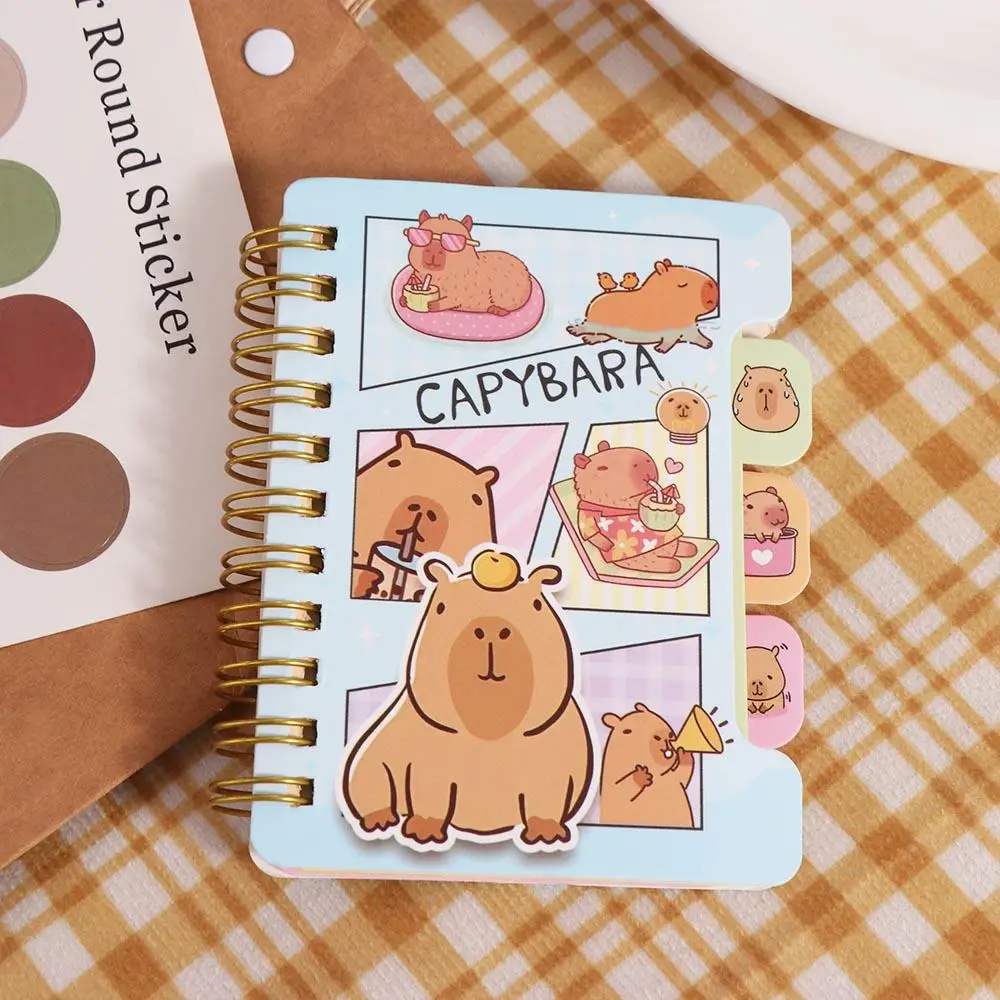 Planificador de notas Capybara, Bloc de notas pequeño multifunción de Color aleatorio, libretas de capibara de dibujos animados, portátil pequeño