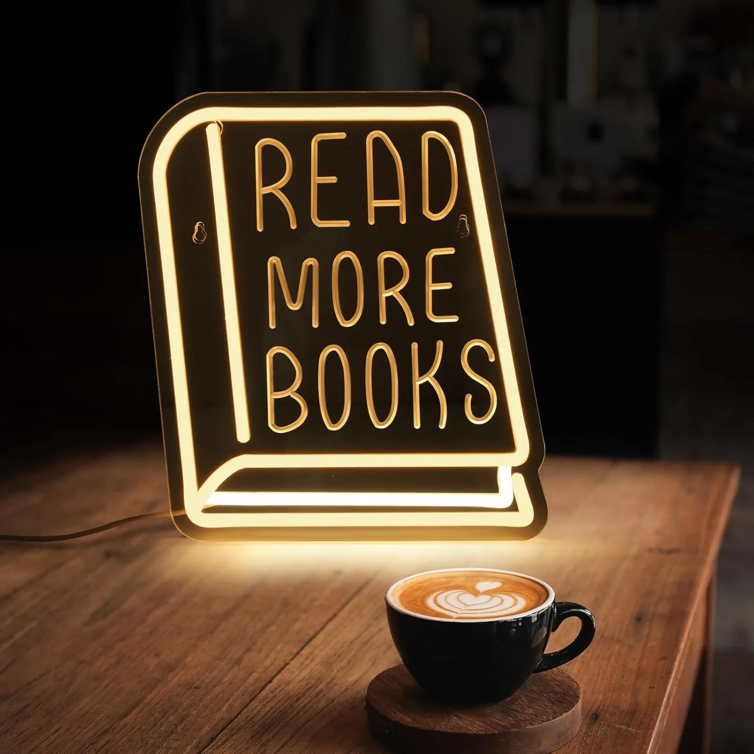 

Read More Books Usb-Powered Neon Sign Perfect for Bookstores, Reading Rooms & Study Spaces,Room or Bedroom Decor gift for friend