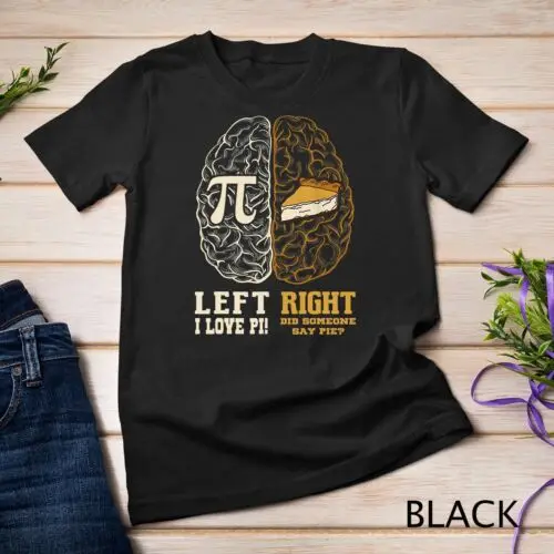 Left Brain Right Brain Pi Day Gifts Math Student Teacher Unisex T-shirt