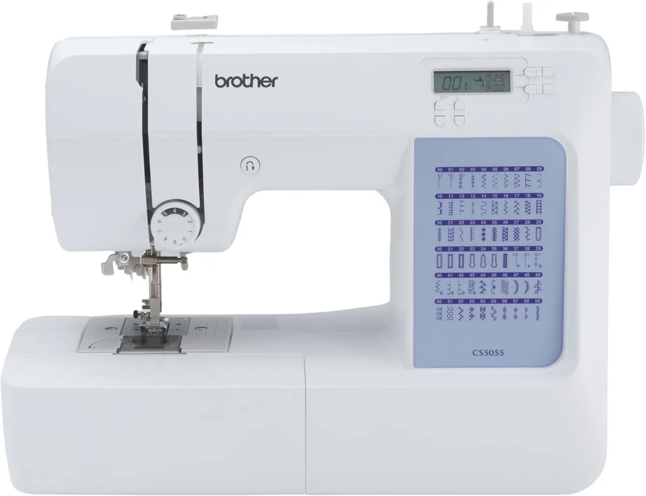 Computerized Sewing Machine, 60 Built-in Stitches, LCD Display, 7 Included Feet, White