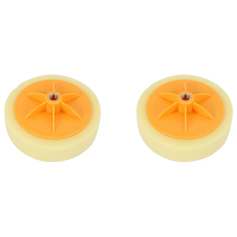 

A96I-2PCS 6 Inch/15Cm Car Polishing Waxing Pad Sponge M14 Wheel Polishing Waxing Pad Kit Tool For Car Polisher Yellow