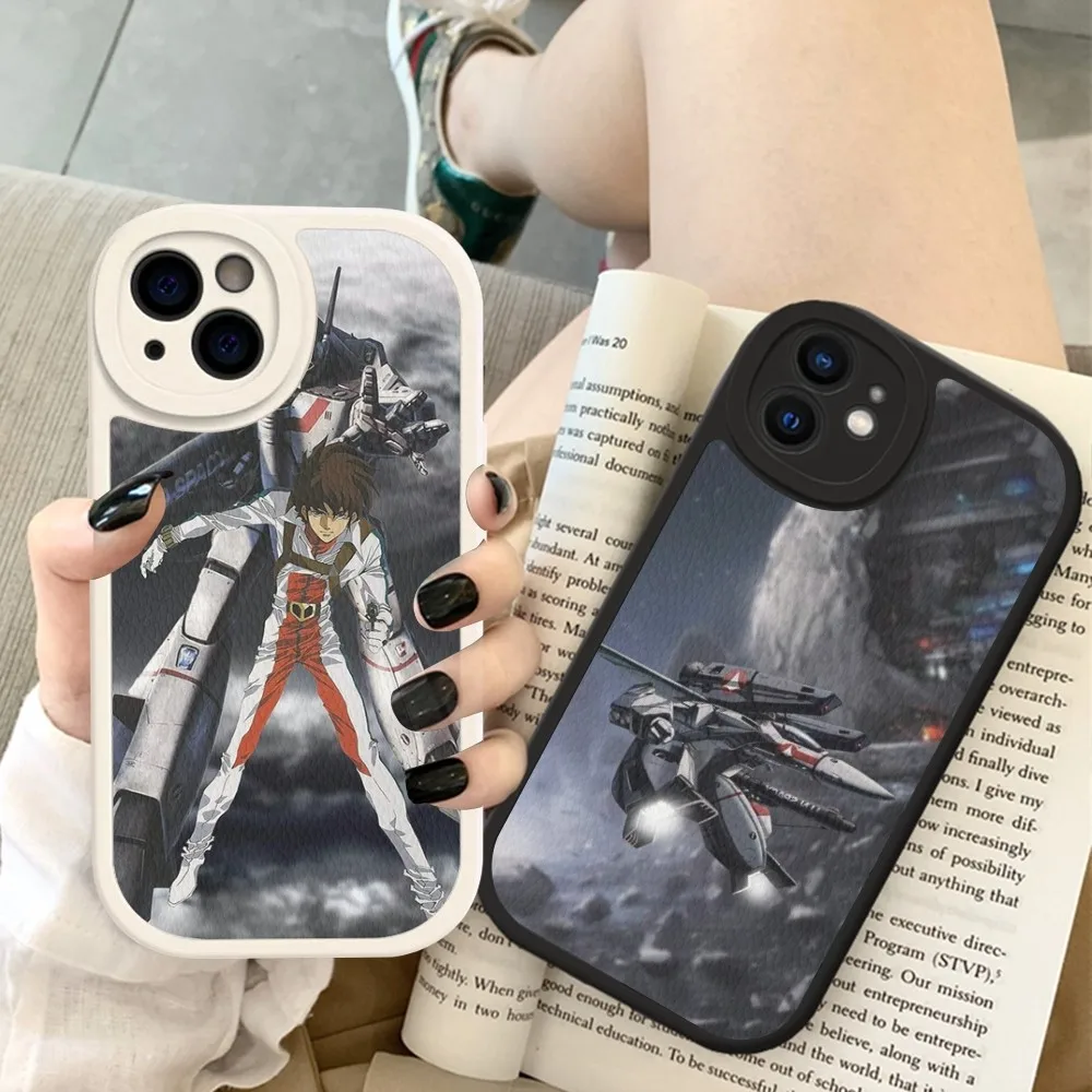 R-Robotechs Macross Phone Case Hard Leather For IPhone 16 15 14 13 12 Mini 11 14 Pro Max Xs X Xr 7 8 Plus Fundas