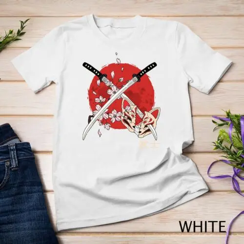 Camiseta Unisex de flor de cerezo japonesa antigua samurái Katana Sword