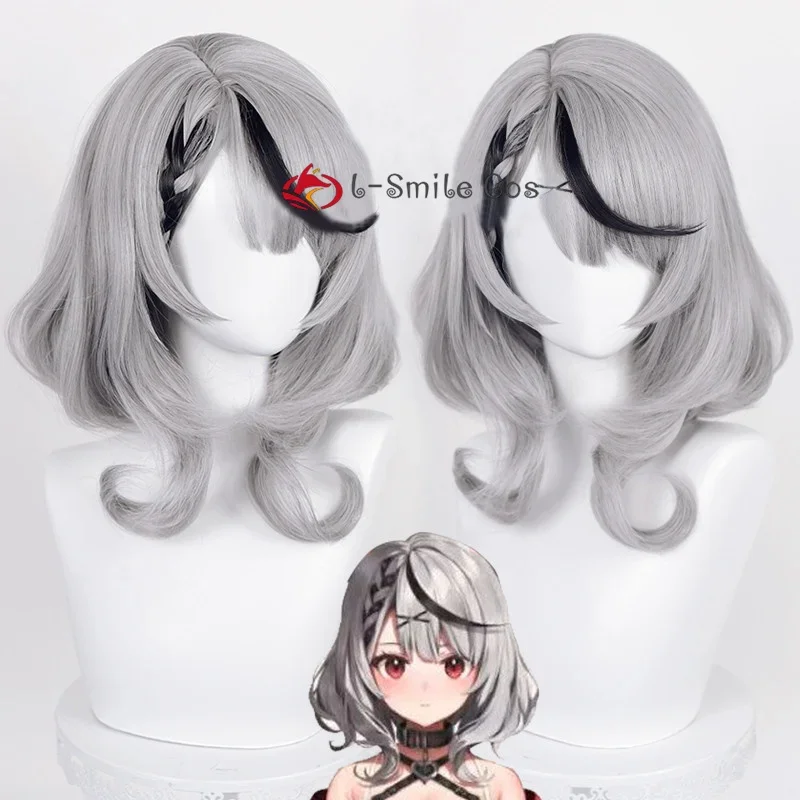 Sakamata Chloe Wig VTuber Hololive Youtuber Girls holoX Short Wig Heat Resistant Synthetic Hair Halloween Cosplay