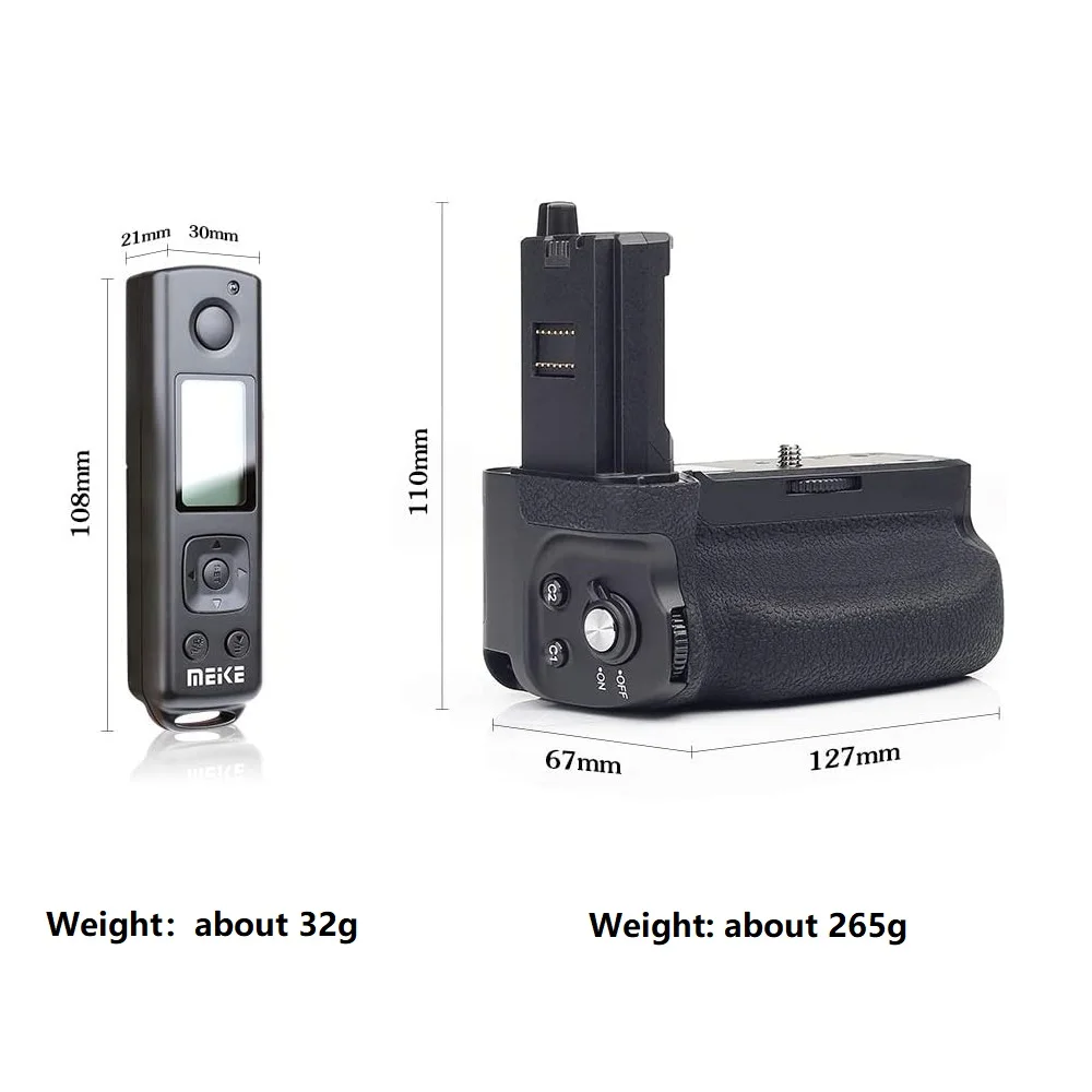 Meike MK-A7RIV PRO Vertical Battery Grip with 2.4G wireless remote control for Sony A7RIV A7IV A9II A7SIII Mirrorless Camera