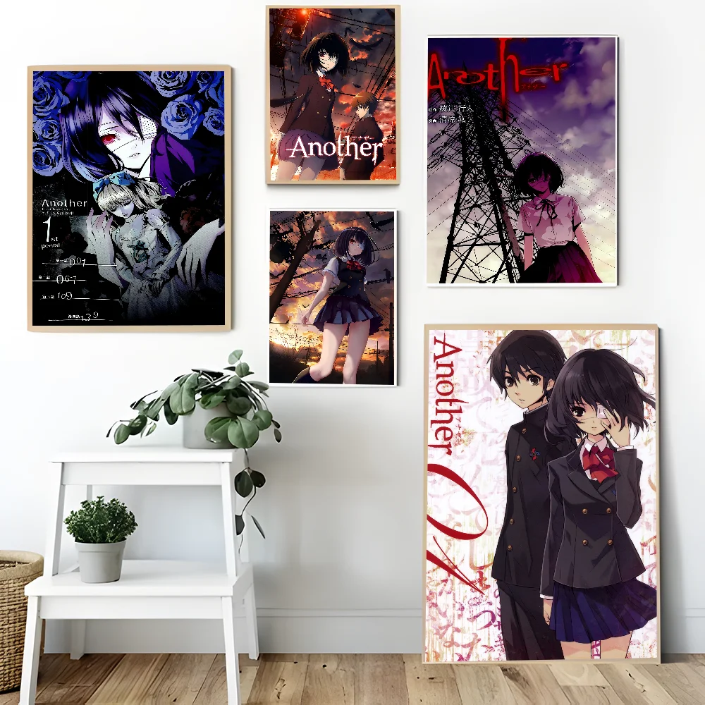 Anime A-Another Movie Sticky Posters Retro Kraft Paper Sticker DIY Room Bar Cafe Aesthetic Art Wall Painting