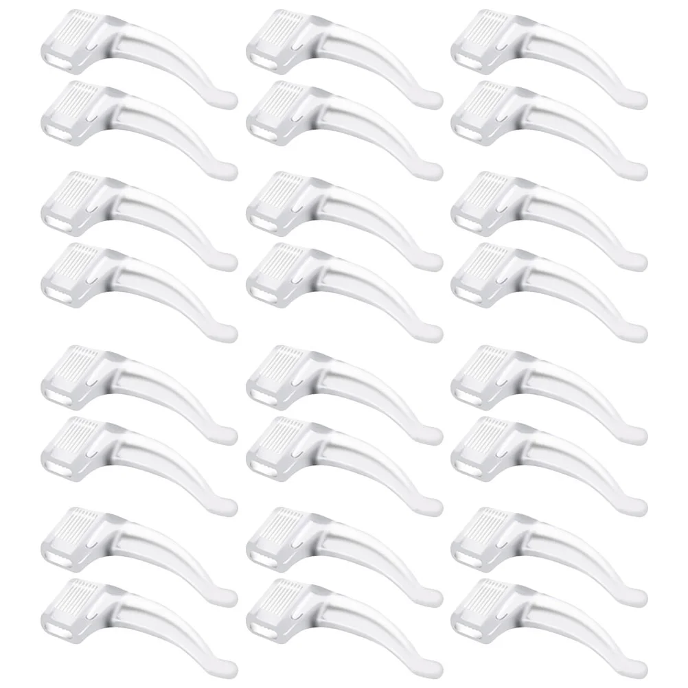 12 Pairs Portable Glasses Ear Grip Anti-slip Cover Sun Hooks Anti-skid Retainers Transparent