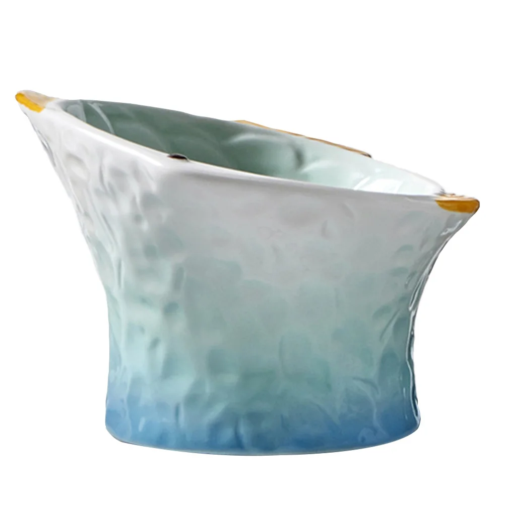 

Anti-Skid Ceramic Cat Bowl Tilted Design Pet Feeder Raised Comfortable Food Bowl for Cats Pet Feeder