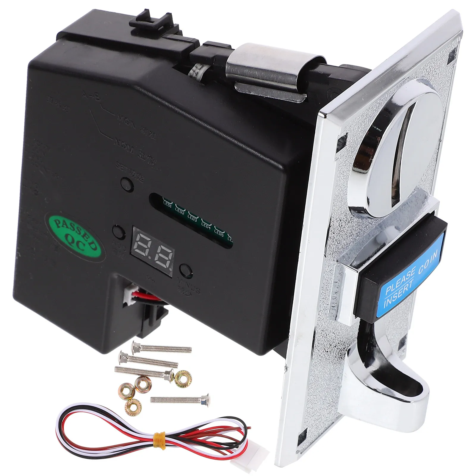 

Coin Selector Roll Down Electronic Coin Selector Replacement Part Multi Coins for Vending Machine Washing Machine Arcade Game