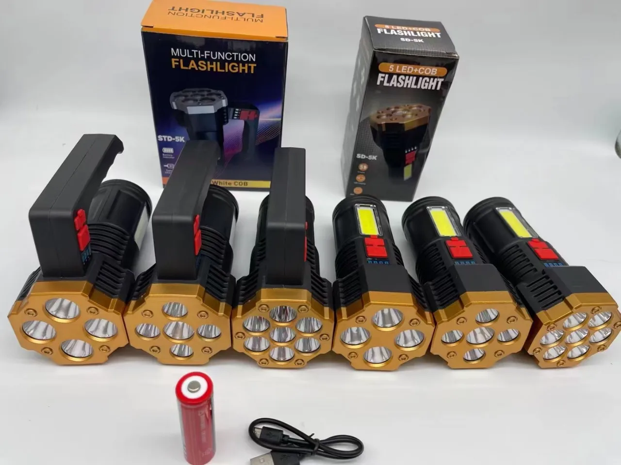 solar-powered-flashlight-rechargeable-emergencylight-with-3-modes-waterproof-outdoor-campingtorch-forhiking-home-power-outages