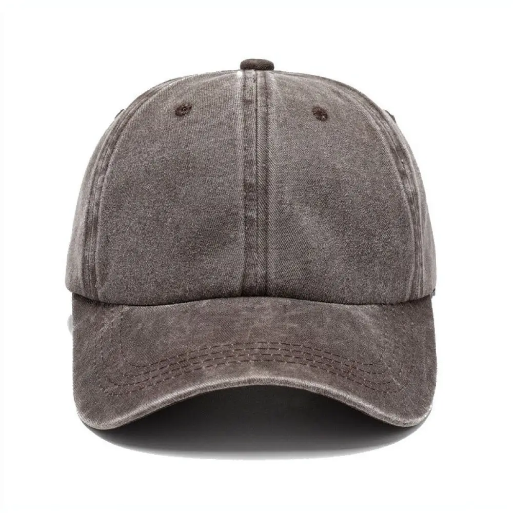 Soft Washed Cotton Baseball Cap Distressed Dad Hat Adjustable Sun Visor Breathable Casual Outdoor Sport Travel Hat