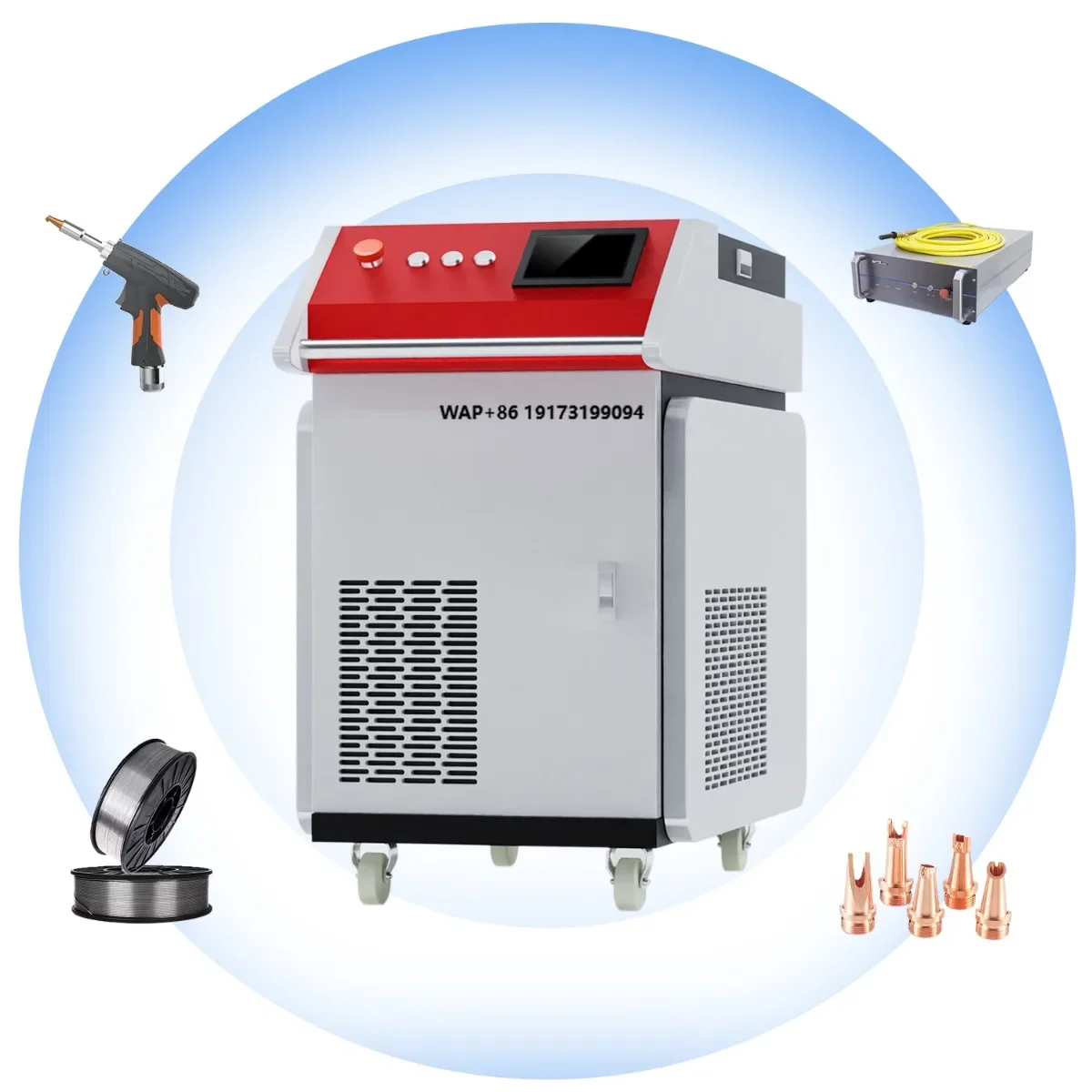 2025 New CE  Handheld 3kw Water-Cooled Welder 5 In1  1500w  Aluminium Fiber for Metal Welding Machine