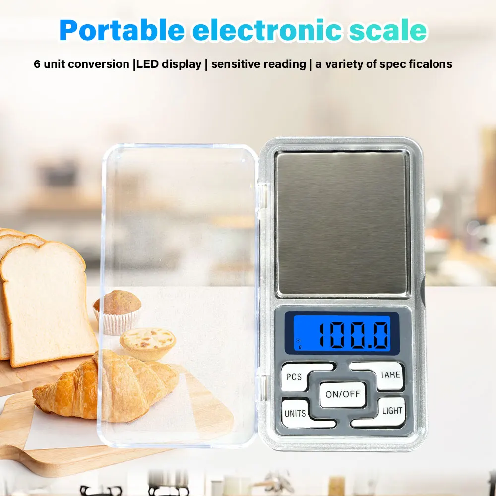 

Мини-цифровые карманные весы, ювелирные весы, весы с бриллиантами, кухонные весы, высокоточные электронные цифровые карманные весы