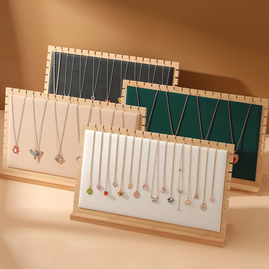 

Solid Wooden Necklace Frame Fashion Jewelry Display Frame Pendant Support Jewelry Display Props