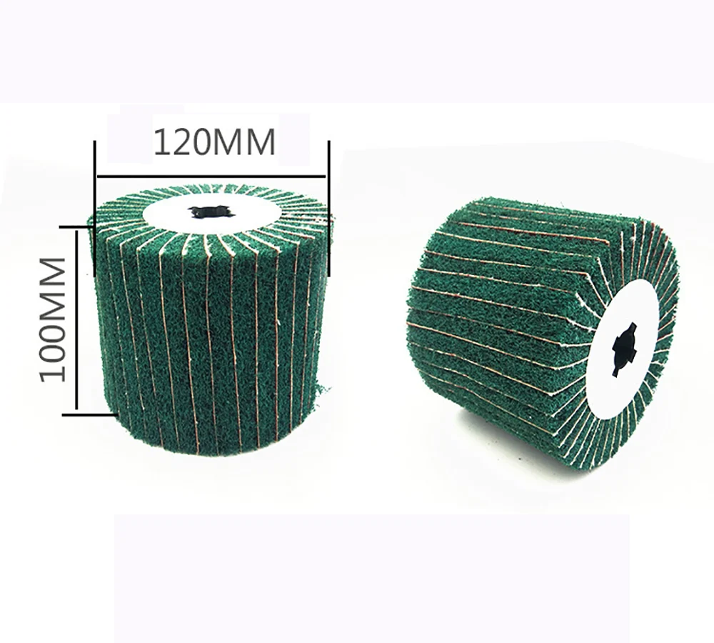 

1pc 100*120mm Polishing Drum Burnishing Wheel Metal Nylon Wire Polish Brush Deburring Roller Burnishing Tool For Stainless Steel