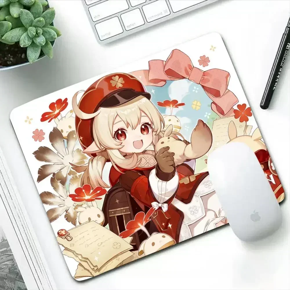 Klee Genshin Impact Pc Gamer tappetini per Mouse da gioco completi tappetino per Mouse tappetino per Mouse Anime Mausepad accessori per giocatori